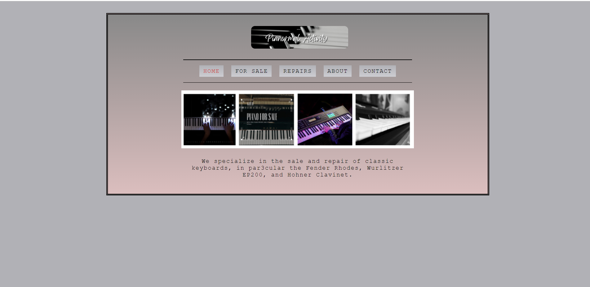 Piano Webpage